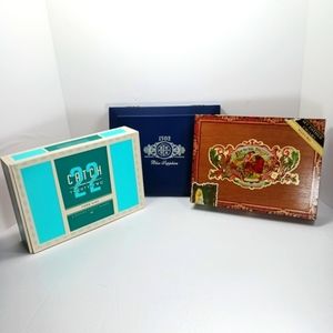 CIGAR BOXES Lot of 3 Suave Accents/ Storage EUC